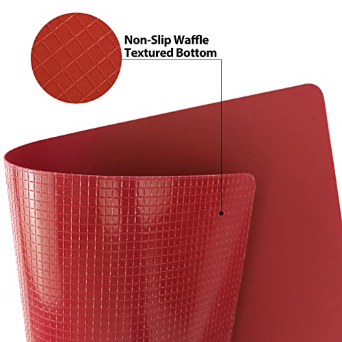 Plastic Flexible Cutting Boards for Kitchen Set of 4 (Multi Color - Large - 4)