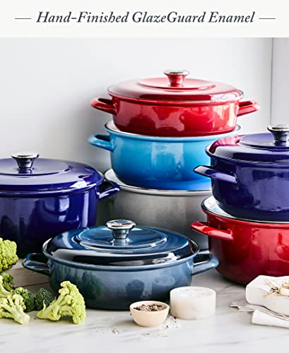 7QT Round Dutch Oven Casserole Pot with Lid (7QT Covered Casserole / Cloud Gray)