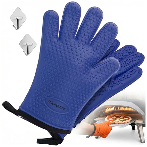 Silicone Pizza Oven Gloves (Calm Blue / One Size Fits Most)
