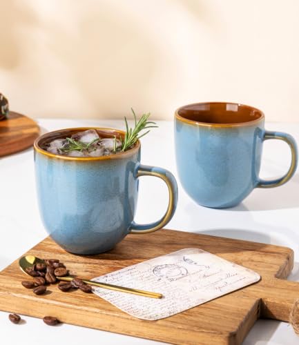 Ceramic Coffee Mugs Set of 6 (Ocean Blue / set of 6)