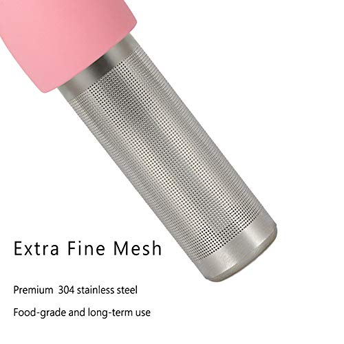 Loose Leaf Tea Infuser Tea Steeper for Girl Kid Extra Fine Mesh Pink (Pink)
