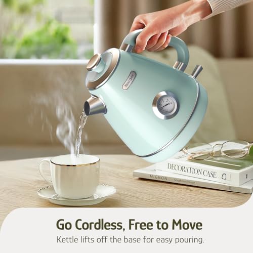 Retro Electric Kettle (Mint Green)