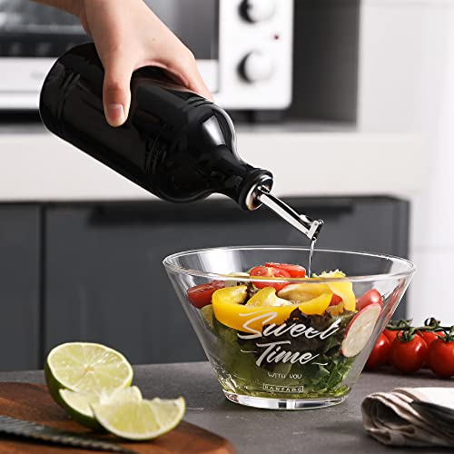 Sweejar Ceramic Olive Oil Dispenser Bottle (15.5 oz, Set of 1 / Black)
