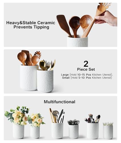 Set of 2 Utensil Holder (White)