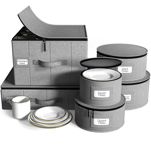 China Storage Containers (Gray / 6 Piece Dinnerware Set)