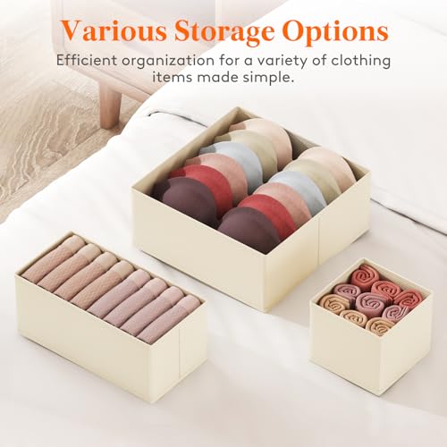 Drawer Organizer Clothes for Closet (16 Count)
