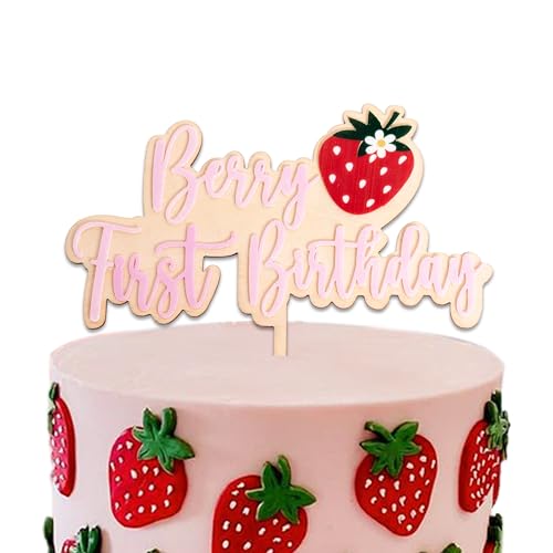 Berry First Birthday Cake Topper
