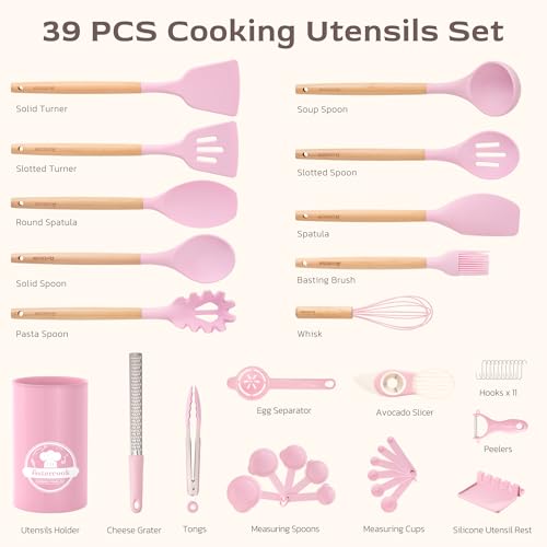 Kitchen Utensils set (Pink)