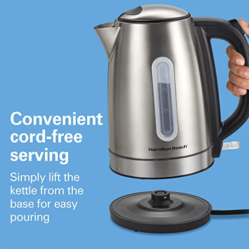 1.7 Liter Electric Tea Kettle (Stainless Steel with LED Light Ring / 1.8 Quarts)