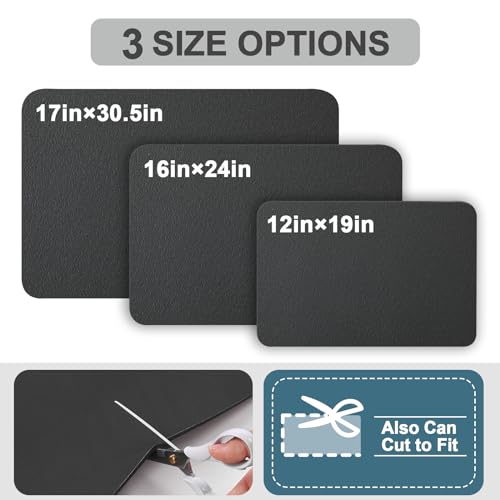 Coffee Mat Absorbent Hide Stain Rubber Backed Dish Drying Mat for Kitchen Counter (Black / 16" x 24")