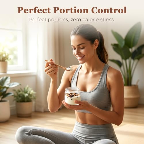 Overnight Oats Containers with Lids 10 oz (0.3125 Qt x 4)