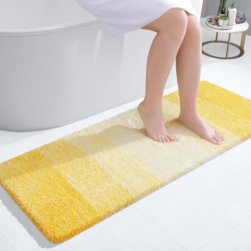 Bathroom Runner Rug 47x17 (47" X 17" / Yellow)