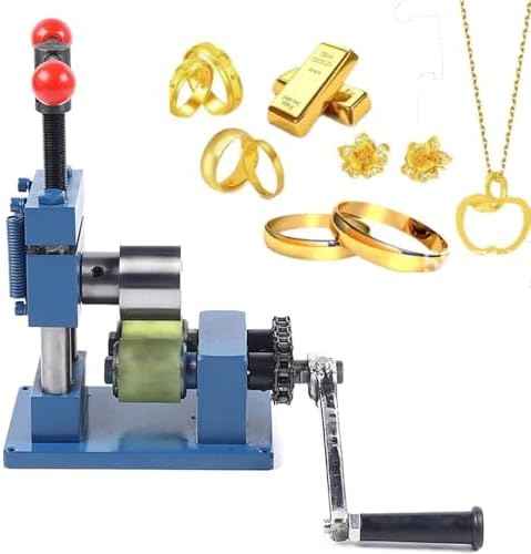 Ring Bender Tool Manual Rolling Mill for DIY Jewelry, Hand Crank Bending Machine for Bracelets and Rings, Metal Bender for Jewelry Making