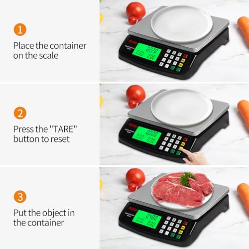 Large Digital Kitchen Scale Black 30kg (BLACK 30KG)