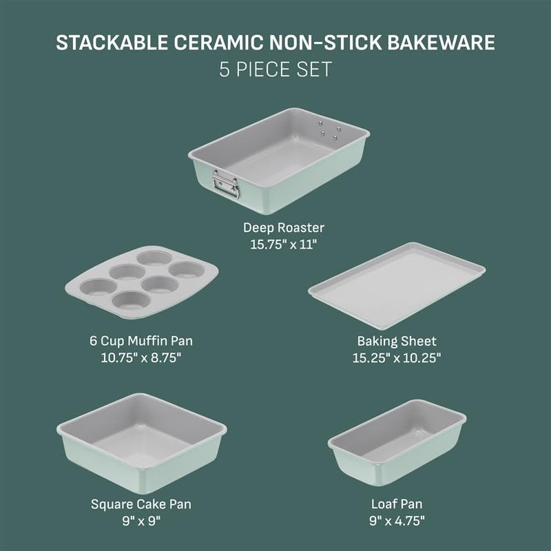 Refresh Ceramic Nonstick Baking Pans Set (5-Piece)