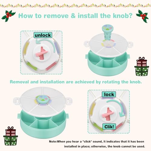 Kids' Rotating Snack Container Set (Green 2 Pack)