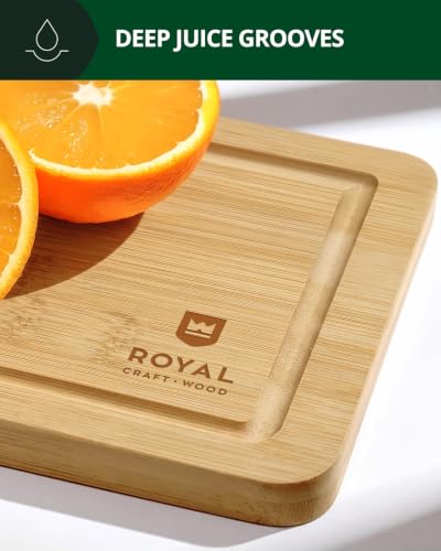 Wooden Cutting Boards for Kitchen Meal Prep & Serving (4-Piece / Natural)