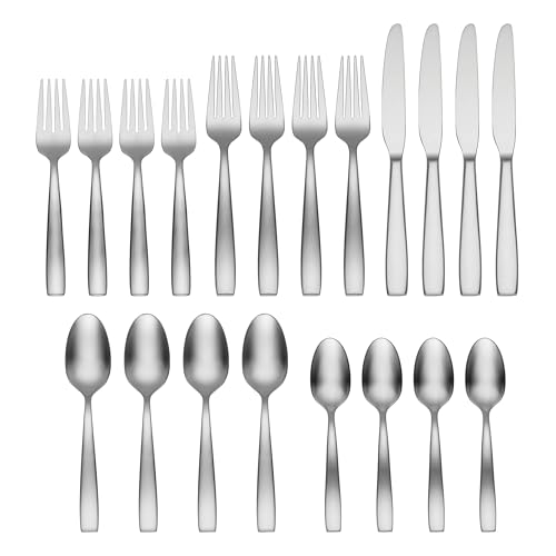 Everdine Everyday Flatware (Service for 4 / 20-Piece Flatware Set-Steel)