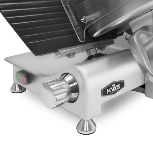 MS 12ET Commercial 420W Electric Meat Slicer 12 (Matt Silver Black)