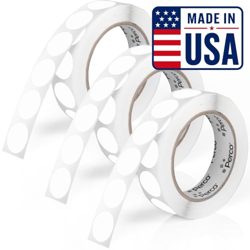 White Perforated Round Circle Dot Sticker 1 (White / 1 Inch)