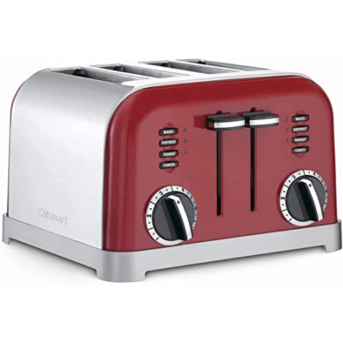 4 Slice Metal Classic Toaster (Metallic Red)