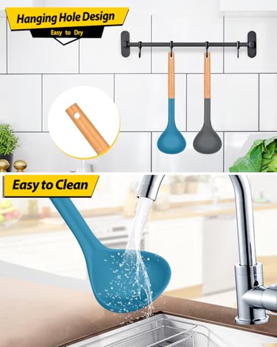Silicone Soup Ladle Spoon Kitchen Utensils (2 Count)