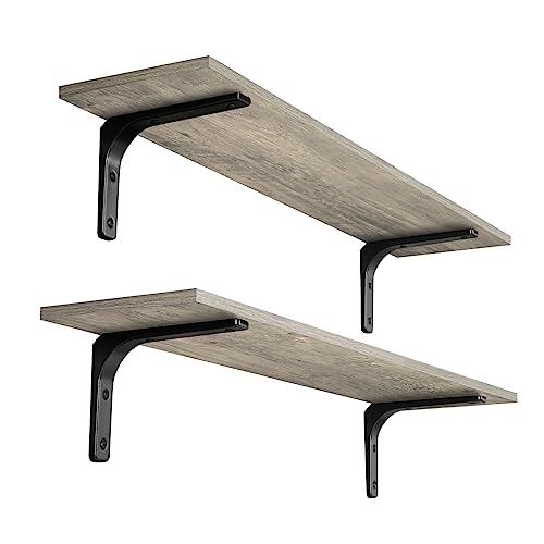 Long Wall Shelves (Grey Wash / 31.5 Inch)