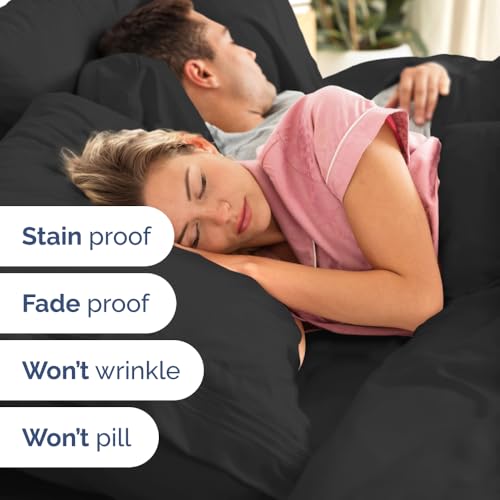 Flex Top Split Head King 4 Piece Sheet Set (08 - Black / Split Head/Flex Top)