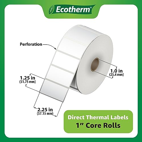 2.25" x 1.25" Thermal Labels (2.25 x 1.25 - 12600 Labels)