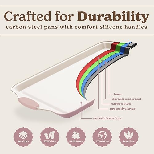 Nonstick Stackable Bakeware Set (Pink - 22 Pcs)