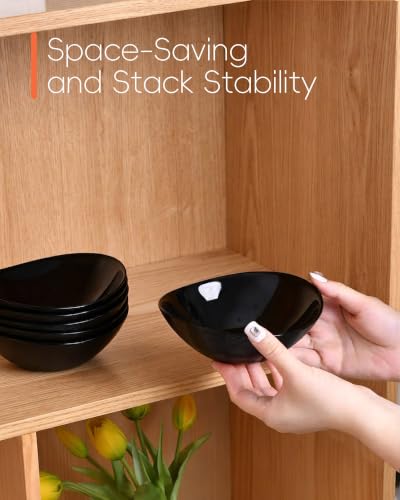 12 OZ Ice Cream Bowl Set of 6 (Black / 12 OZ - Ice Cream Bowls)
