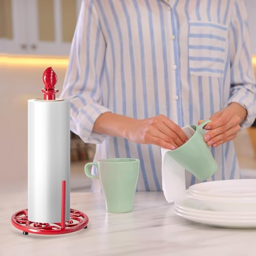 Cast Iron Paper Towel Holder (Leaf Red)