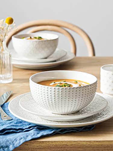 Plates and Bowls Sets for 4 (Dinnerware 16 pieces)