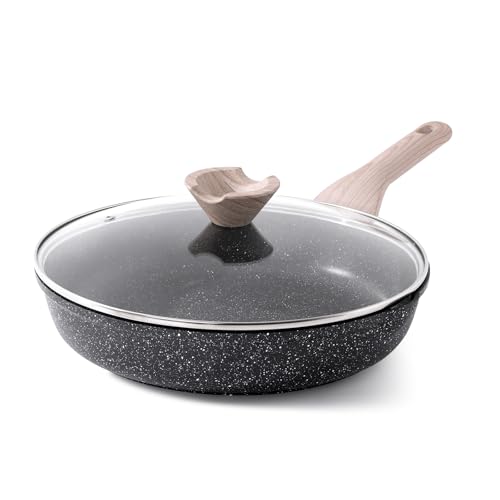 Non Stick Frying Pan Skillet with Lid (Classic Granite / 12.5 Inch)
