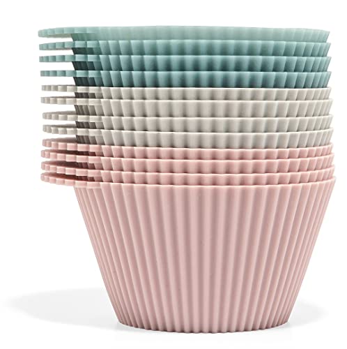 Reusable Silicone Baking Cups Silicone Muffin Liners for Cupcakes (Jumbo)