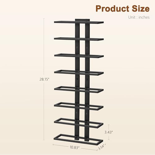 2 Set 8 Tier Wall Mount Wine Rack (16 Count)