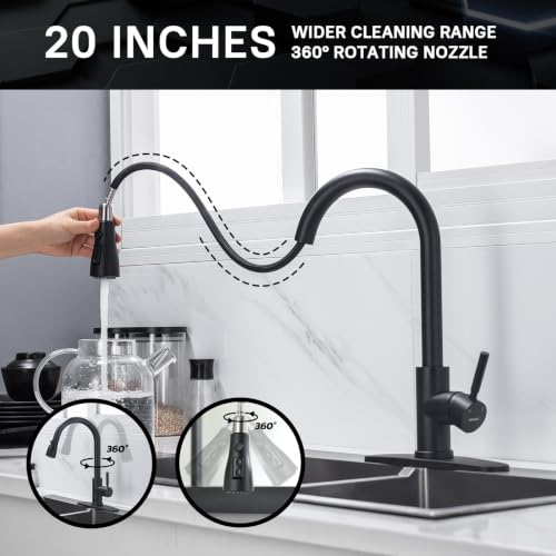 Pull Down Kitchen Faucet (Matte Black)