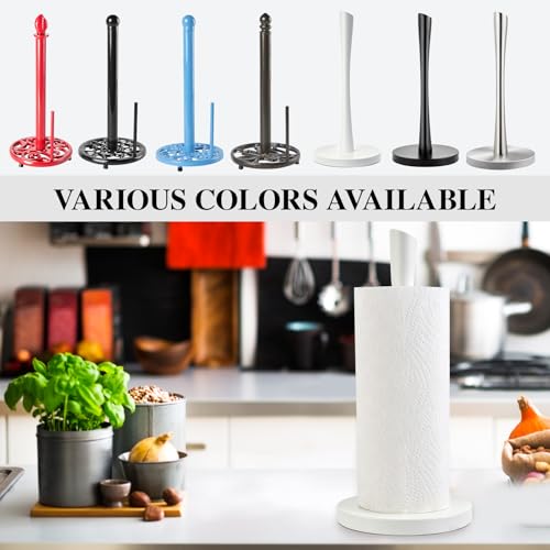 Stainless Steel Paper Towel Holder (White Stainless Steel)
