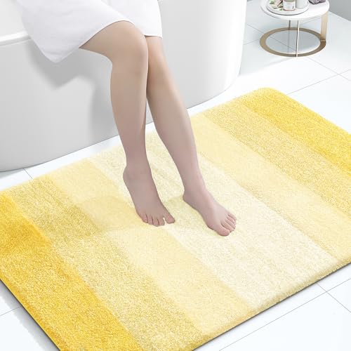 Large Bathroom Rugs 44x32 (44" X 32" / Yellow)