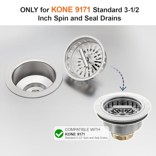Kitchen Sink Stopper Strainer Replacement for KONE 9171 Standard 3