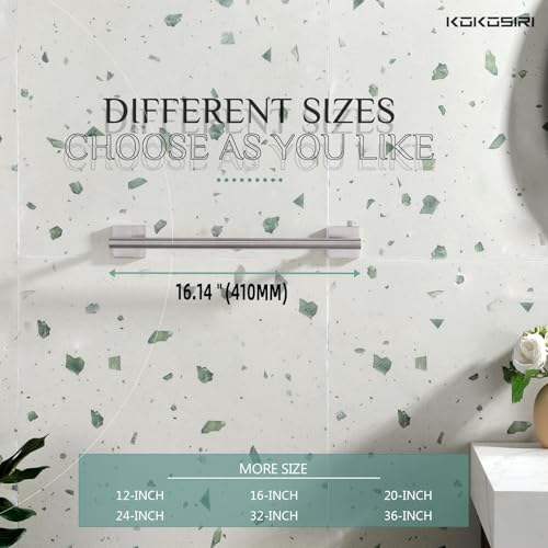 Towel Holder 16 Inch Bathroom Hand Towel Bar for Bath Kitchen Toilet Brushed Nickel Stainless Steel B4005BR (Brushed Nickel / 16-Inch)