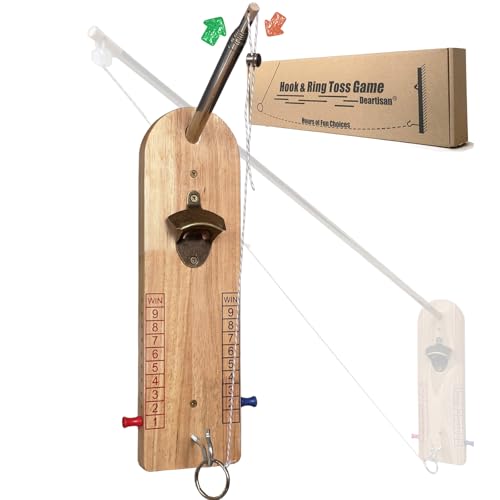 Hook and Ring Toss Game Bottle Opener Ring Toss Hook Indoor Party Man cave