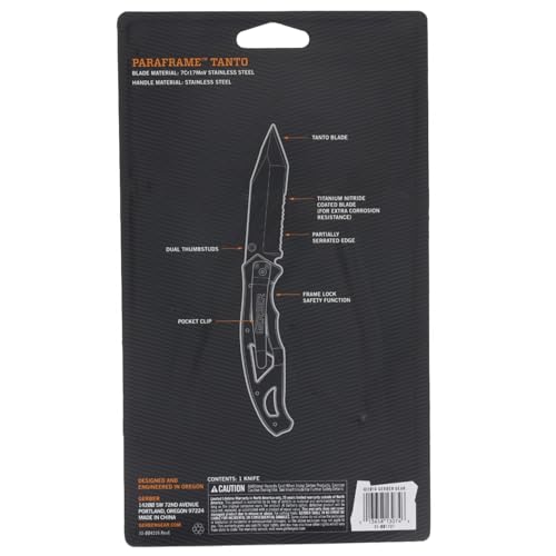 Gear Paraframe Tanto Pocket Knife (3" / Paraframe I (Tanto Serrated Edge))