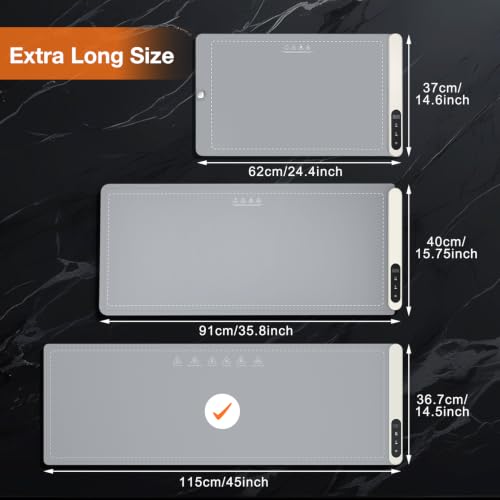 Extra Long Warming Mat for Food (XXX Large Size: 43"x15" / Gray)
