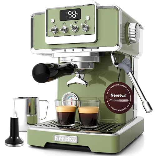 Professional Retro Espresso Machine with 58mm Portafilter (Green)