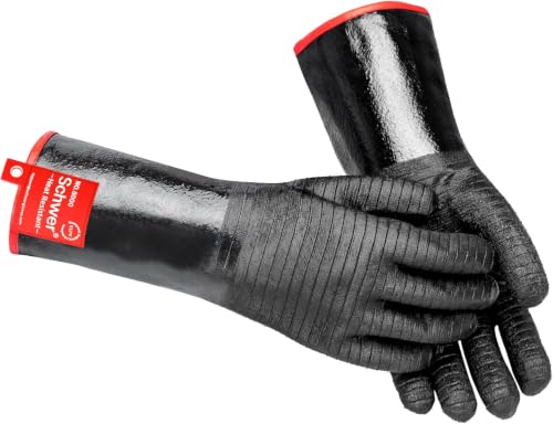 2 Pairs Heat Resistant BBQ Glove for Oven & Fryer Smoker (2 Pairs)