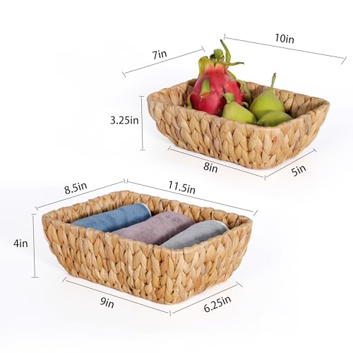 Small Wicker Baskets for Organizing 2 Pack