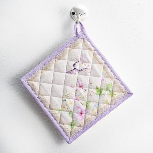Pot Holders 100% Cotton Potholders (092 - Magnolia Mornings / 8" x 8" (Pot Holder Pack of 1))