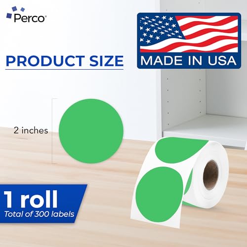 Dark Green Thermal Labels (Dark Green / 300 Stickers)