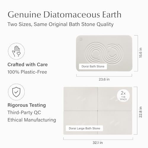Home Stone Bath Mat (Zen Sandstone / 1 Pack)